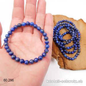 Armband Lapislazuli 6 - 7 mm / 17,5 - 18 cm