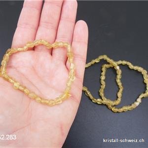 Armband Apatit gelb 5 - 7 mm, elastisch 19 cm. Grösse L