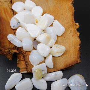 Opal - Andenopal weiss mit natürlichen Einschlüssen 1,2 - 1,5 cm. Größe XS