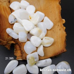 Opal - Andenopal weiss mit natürlichen Einschlüssen 1,2 - 1,5 cm. Größe XS