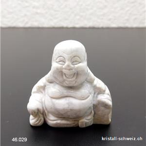 Buddha Magnesit - Howlith 3,7 x 3,7 cm