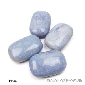 Quarz blau, Antistress rechteckig 4,5 x 3 cm