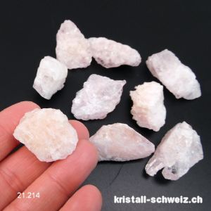 Morganit blassrosa, rohe Kristall 2,5 bis 3,5 cm. M