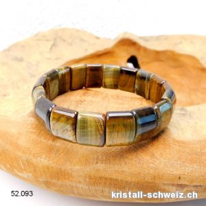 Armband Falkenauge - Tigerauge 1 x 1,5 cm, elastisch 19 cm