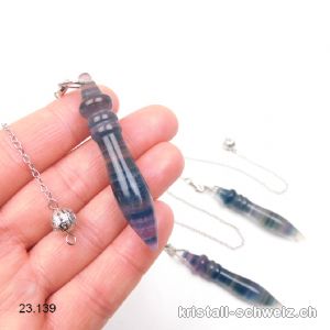 Pendel Fluorit Regenbogen 6 cm, Thot Pendel