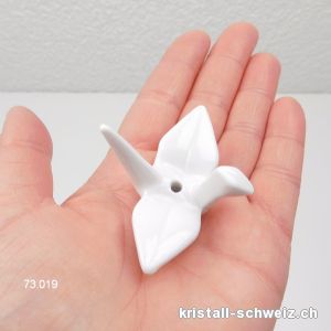 Räucherstäbchenhalter Vogel mini, weiss