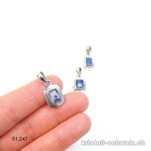 Anhänger Kyanit blau 1,5 cm aus 925 Silber