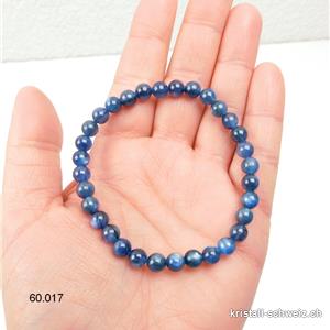 Armband Cyanit - Kyanit blau ( Disthen ) 6 mm, elastisch 19 cm. Grösse M-L