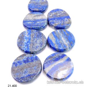 Lapislazuli flach 4 - 4,5 cm / 32 bis 40 Gramm. Grösse XXL