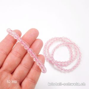 Armband Rosenquarz hell 6 mm, elastisch 17,5 cm. Grösse SM. SONDERANGEBOT