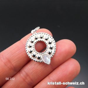 Anhänger Regenbogen Mondstein aus 925 Silber