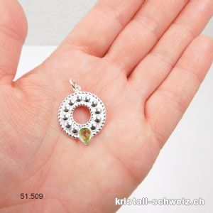 Anhänger Peridot - Olivin facettiert aus 925er Silber