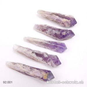 Amethyst dünne Rohspitze aus Brasilien 6,7 bis 7,5 cm. SONDERANGEBOT