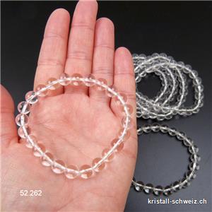 Armband Bergkristall 8 mm, elastisch 19 cm. Grösse M-L. SONDERANGEBOT