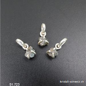 Anhänger Diamant Rohkristall in 925 Silber gefasst mit Öse