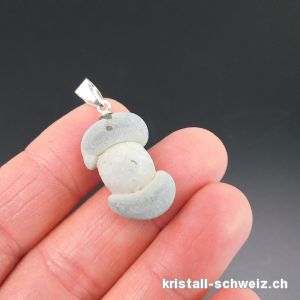 Anhänger Fairy Stone ZELLTEILUNG an Silberöse. Einzelstück