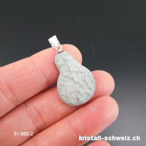 Anhänger Fairy Stone BEGINN DES LEBENS an Silberöse. Einzelstück