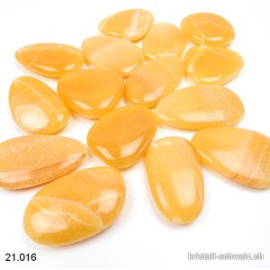 Calcit orange flach 4,5 - 5 cm. Größe XL