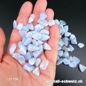 50 Gramm Chalcedon, kleine Trommelsteine 5 bis 15 mm