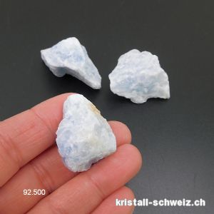 Calcit blau roh aus Madagaskar 3,5 - 4 cm