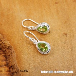 Ohrhänger Peridot facettiert aus 925er Silber