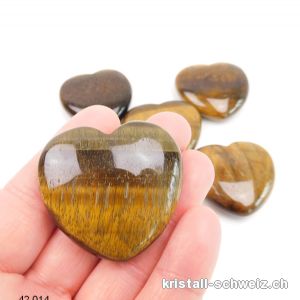 Herz Tigerauge 4,2 x 4 x 1,5 cm