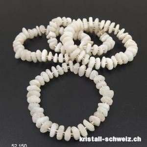 Armband Mondstein creme 8 - 10 mm / 17 - 17,5 cm. Grösse S