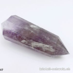 Vogel Amethyst Doppelender 12 Facetten, 10 x 3,5 cm. Einzelstück