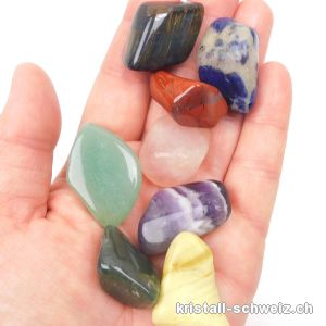 Entdeckungskiste 8 Trommelsteine. Grösse M-L. SONDERANGEBOT