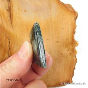 Seraphinit aus Siberien, Kantenstein 3,7 x 2,3 x D. 0,55 cm. Einzelstück