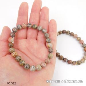 Armband Jaspis - Leopardenjaspis 8 mm / 20 cm