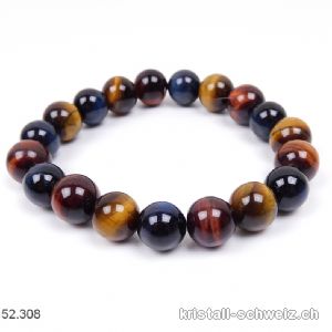 Armband Tigerauge Gelb - Rot - Falkenauge 10-10,5 mm / 18 cm. Gr. SM. Sonderangebot