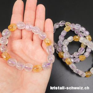 Armband Amethyst hell - Citrin 10-12 mm / 19,5 - 20 cm