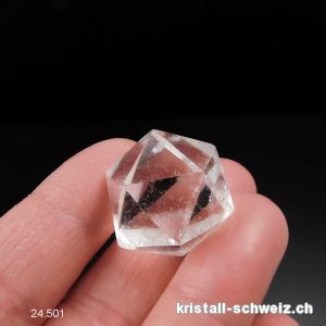 Ikosaeder Bergkristall 2 cm. Unikat