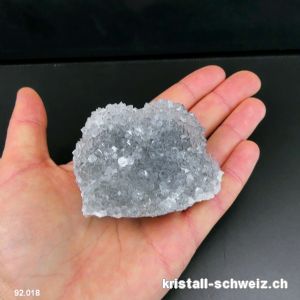 Prasiolith blau aus Brasilien 6,8 cm. Einzelstück 160 Gramm