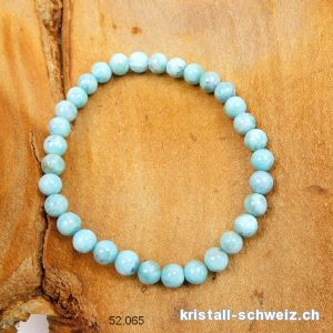 Armband Larimar blau-grün 5,5 - 6 mm / 19 cm. Gr. L