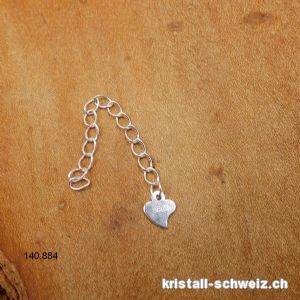 Verlängerungskette mit Herz flach, aus 925 Silber. Sonderangebot