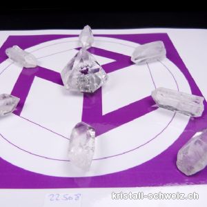 Reiki-Kit mit Salomonsiegel-Pyramid 3D. Einzelstück mit violettem Anthakarana Raster