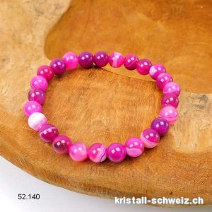 Armband Achat rose pink 8 mm / 18 - 18,5 cm