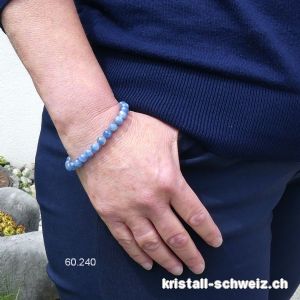 Armband Cyanit - Kyanit blau 7 mm / 18 cm