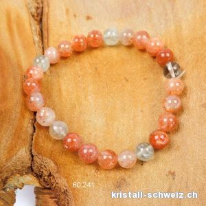 Armband Sonnenstein 7 mm, elastisch 17,5 cm