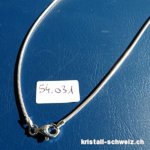 Schlangenkette rund aus 925 Silber, L. 42 cm