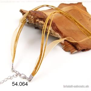 Halskette Organza ocker-gold, einstellbar