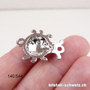 Zwischenteil Marienkäfer mit 2 Ösen, aus Metall 2,5 x 2 cm. SONDERANGEBOT