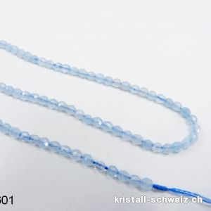 Strang Aquamarin 2,9 mm / 39 cm. A-Qual. FACETTIERT