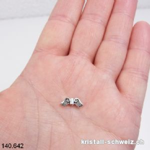 Engelsflügel, Zwischenteil 925er Silber antik 11 x 4,5 mm