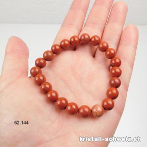 Armband Jaspis ziegel-rot 8 - 9 mm, elastisch 18,5 - 19 cm