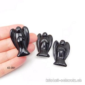 Engel Obsidian schwarz 3,8 - 4 cm