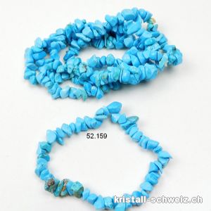 Armband Turkenit - Howlith hellblau, elastisch 17,5 - 18,5 cm. Grösse M. SONDERANGEBOT