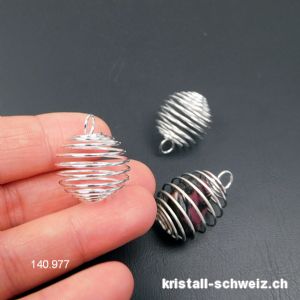 1 Spiral aus Metall für Stein 2 bis 3 cm. Grösse M